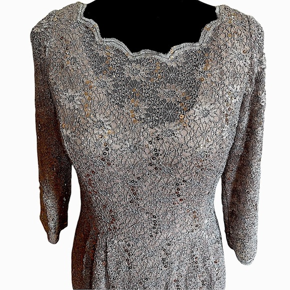 ALEX EVENINGS ELEGANT 3/4 SLEEVE SHEATH DRESS SZ 6 NWTS - Picture 7 of 15